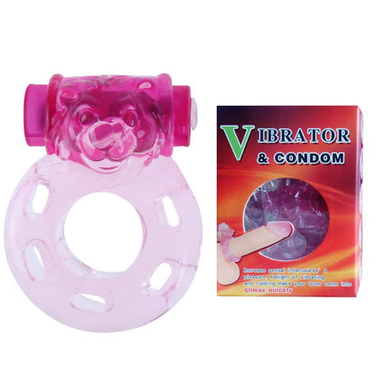 Anillo Vibrador Color Oso Rosa