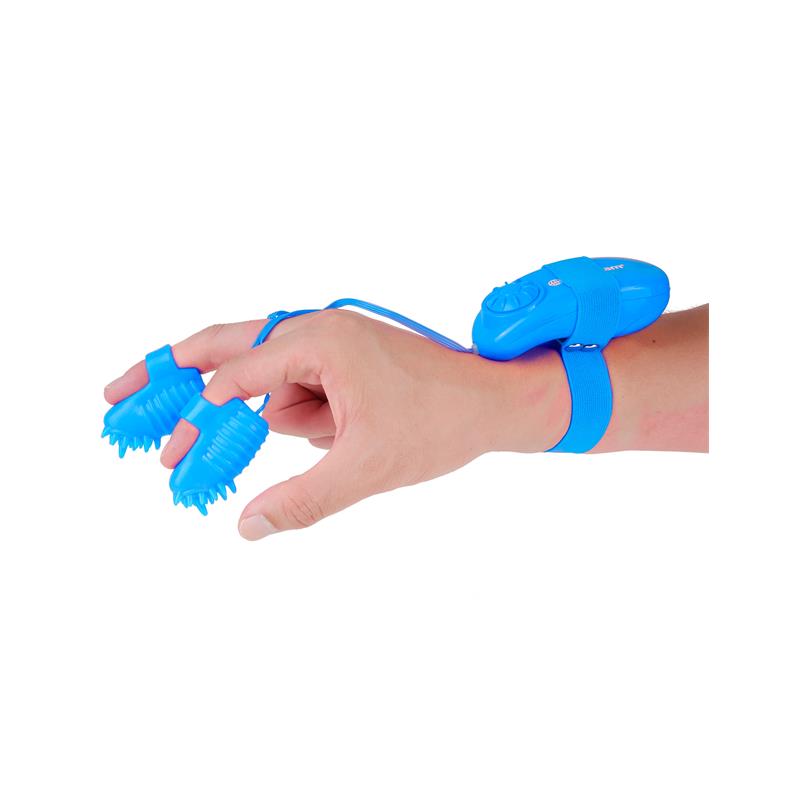 Neon Mini Vibrador para el Dedo Azul