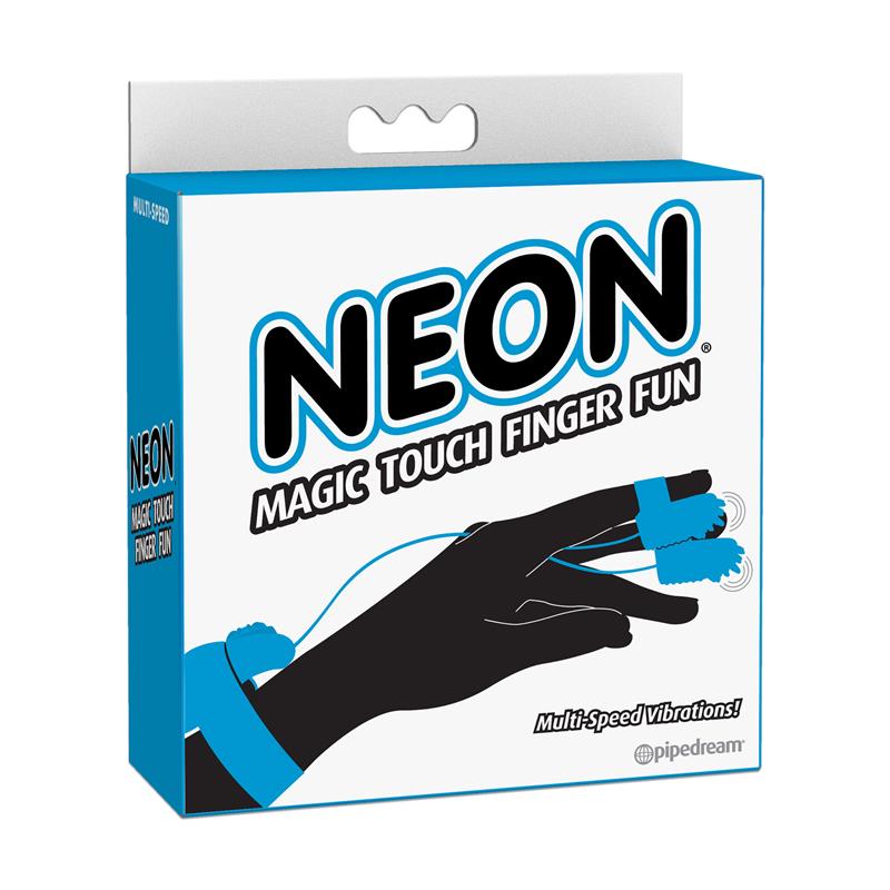 Neon Mini Vibrador para el Dedo Azul