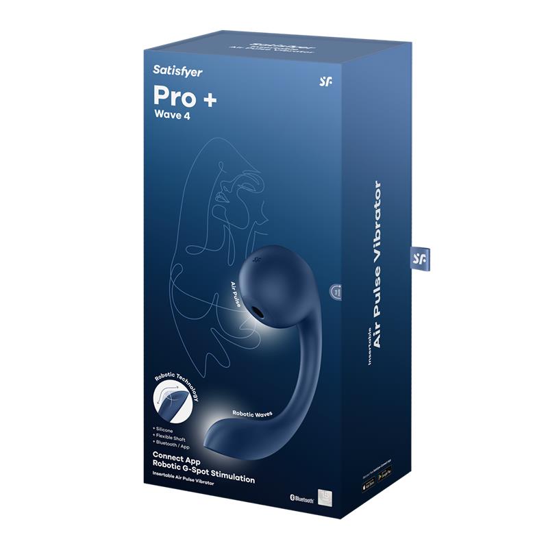 Pro Wave 4 Succionador con Satisfyer Connect App Dark Blue