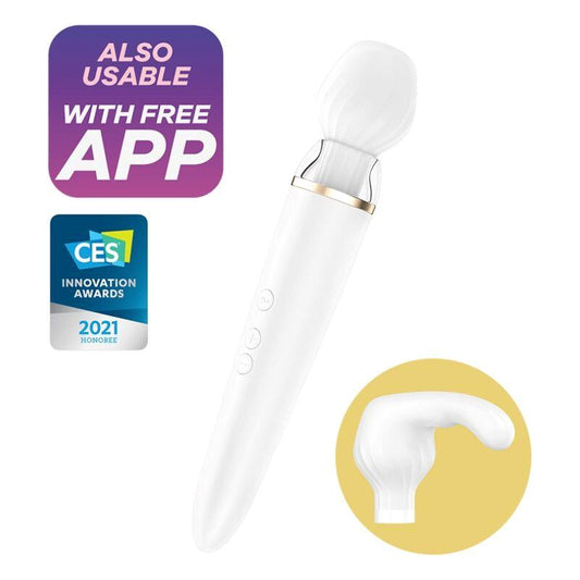 Masajeador Double Wand er con APP Blanco