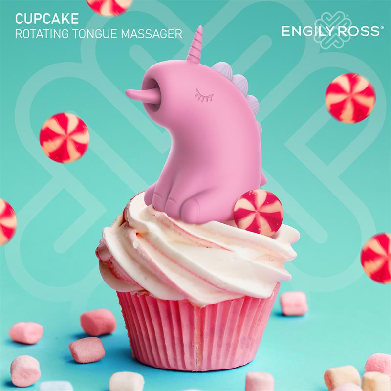 Cupcake Estimulador con Lengua Rotadora 360º