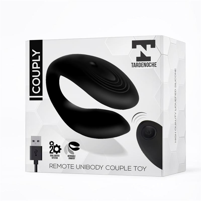 Couply Juguete para Parejas con Control Remoto USB Unibody Silicona Liquida