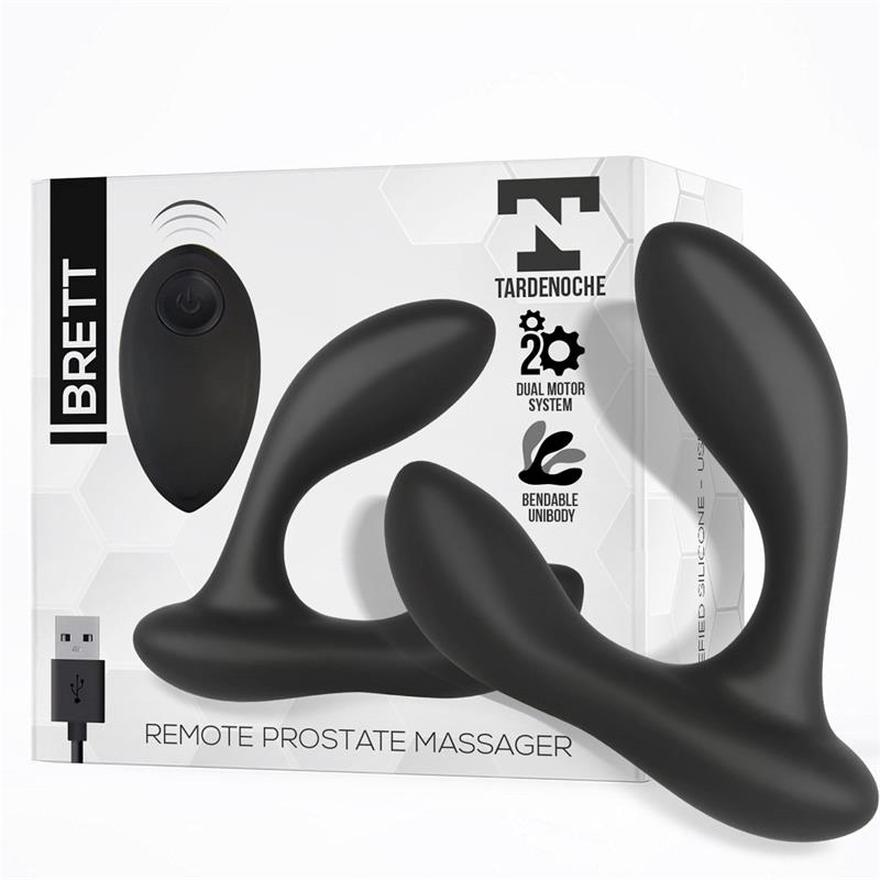 Brett Masajeador Prostatico Control Remoto USB Silicona Liquida