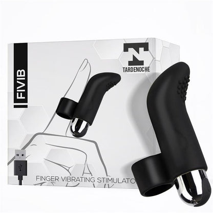 Fivib Estimulador de Dedo USB Silicona Negro