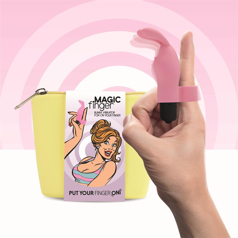 Magic Finger Vibrador para el Dedo Rosa