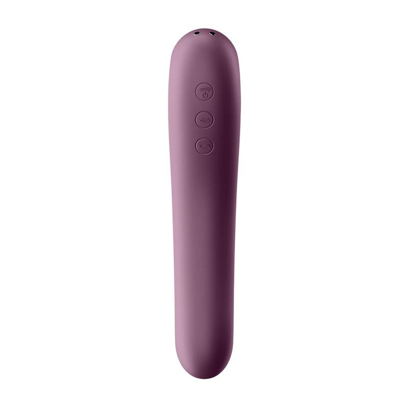 Dual Kiss Succionador y Vibrador 2 en 1 Rojo Vino