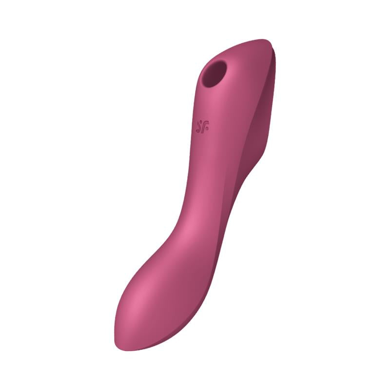 Curvy Trinity 3 Vibrador y Succionador Triple Estimulacion USB Rojo