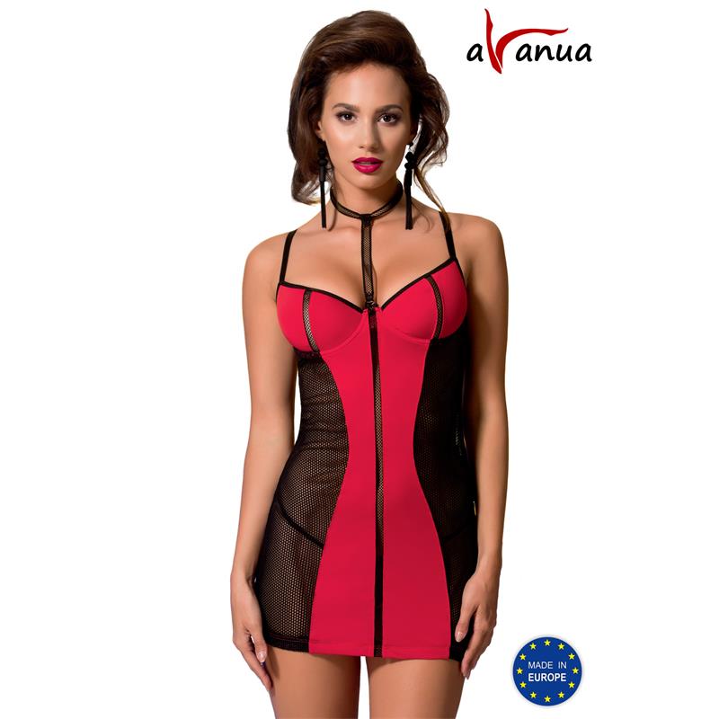 COLINE Chemise Rojo Negro