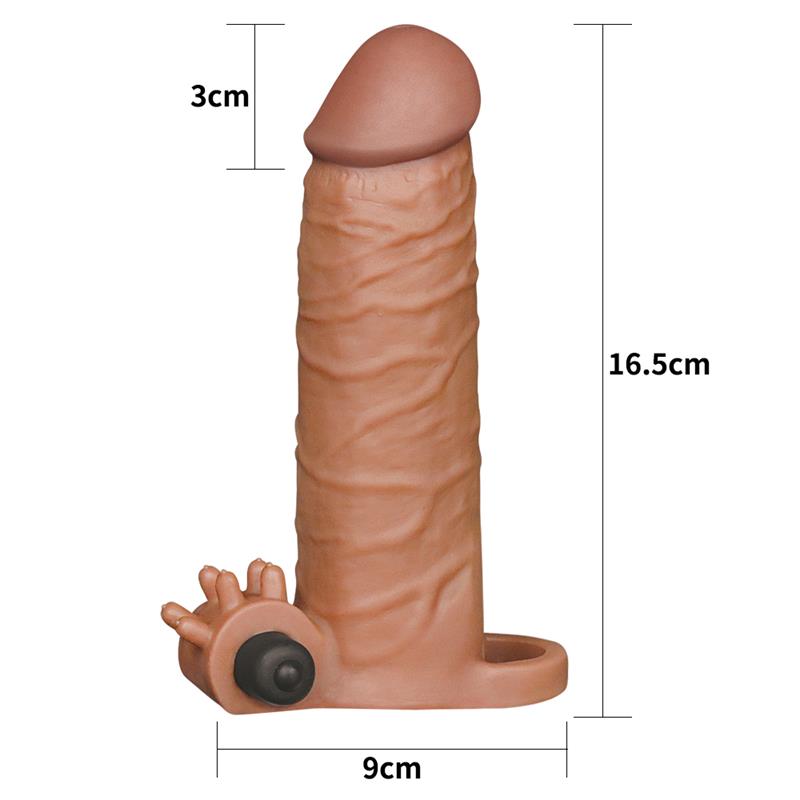 Funda para el Pene con Vibracion Add 2 Pleasure X Tender Marron