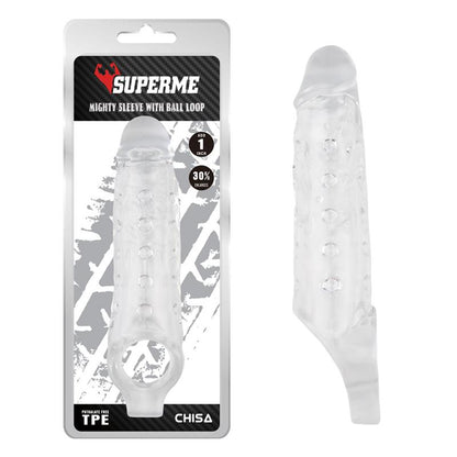 Funda para el Pene con Sujecion para Testiculos Mighty Transparente