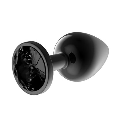 Blackgem Plug Anal Metalico con Joya Negro Talla L