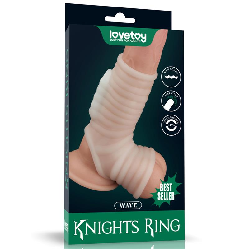 Funda el pene y testiculos con vibracion Wave Knights