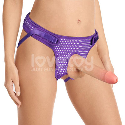 Arnes Easy Strap On Harness Polka Dots Purpura