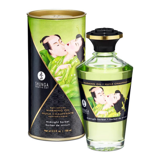 Shunga Aceite de Masaje Efecto Calor Aroma Sorbete de Medianoche