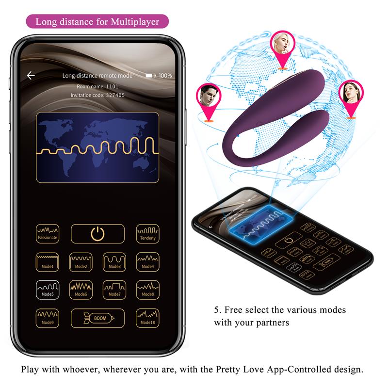 August Vibrador de Parejas con App Lila