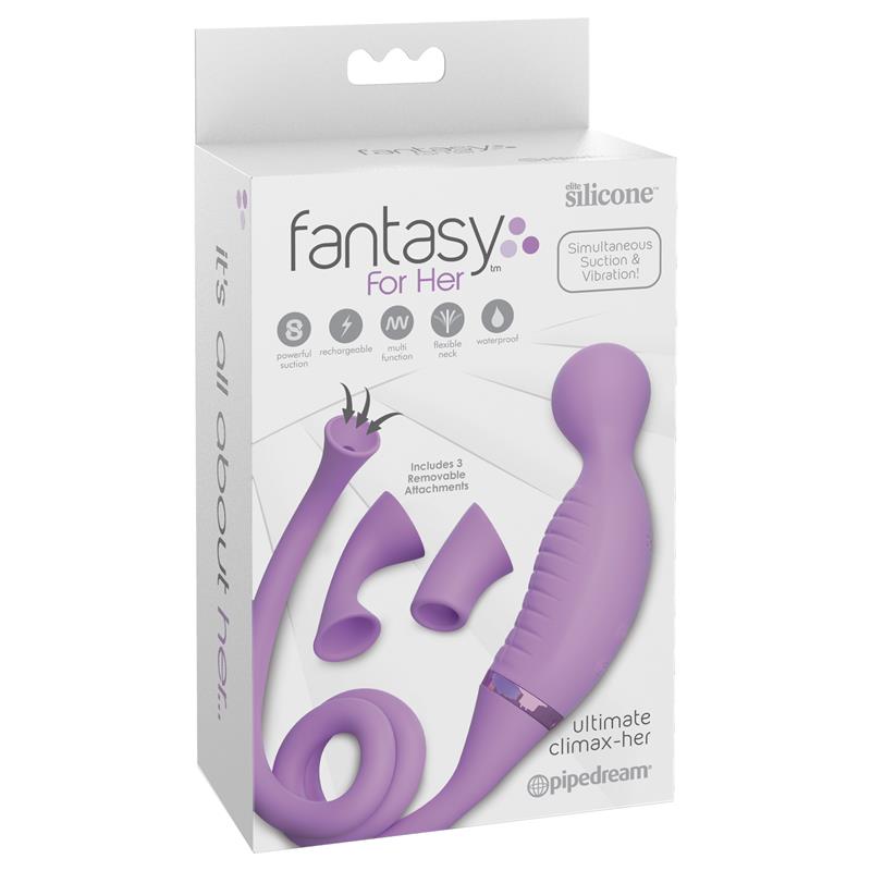 Climax Her Vibrador y Estimulador con 2 Cabezales