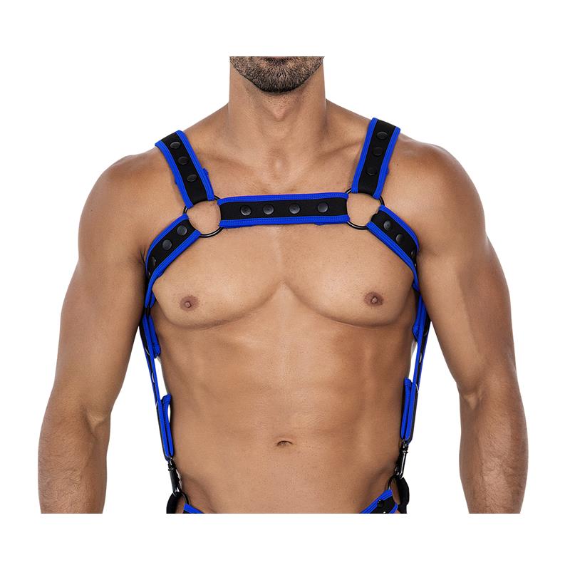 H4RNESS05 Arnes de Pecho Neon Azul Electrico Talla unica