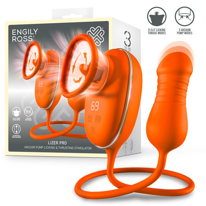 Lizer Pro Estimulador con Lengua Oscilante Bomba de Vacio y Huevo con Up and Down