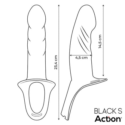 Arnes Strap On con Dildo Hueco Silicona Premium Talla S Negro