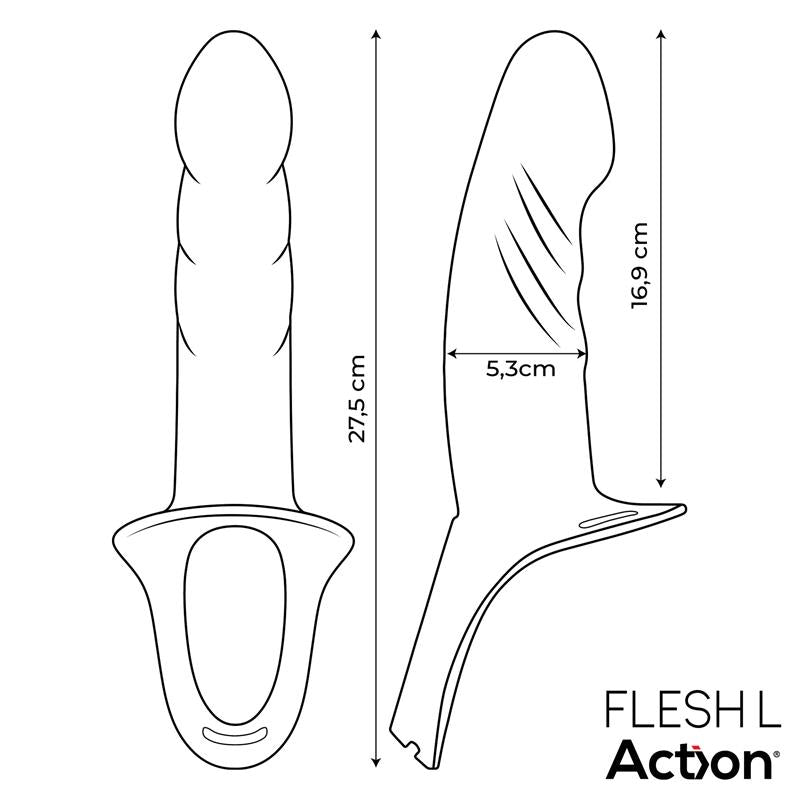 Arnes Strap on con Dildo Hueco Silicona Premium Talla L