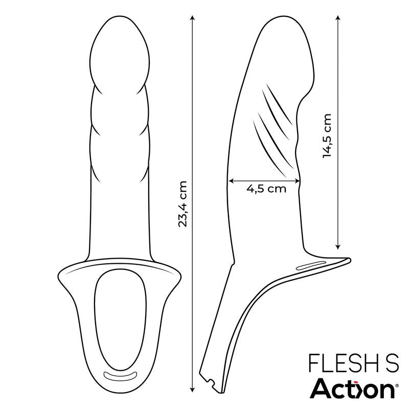 Arnes Strap On con Dildo Hueco Silicona Premium Talla S