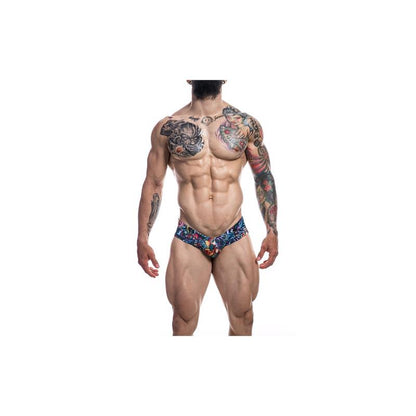 Calzoncillo Alto High Cut Cheeky Brief Tattoo Talla XL