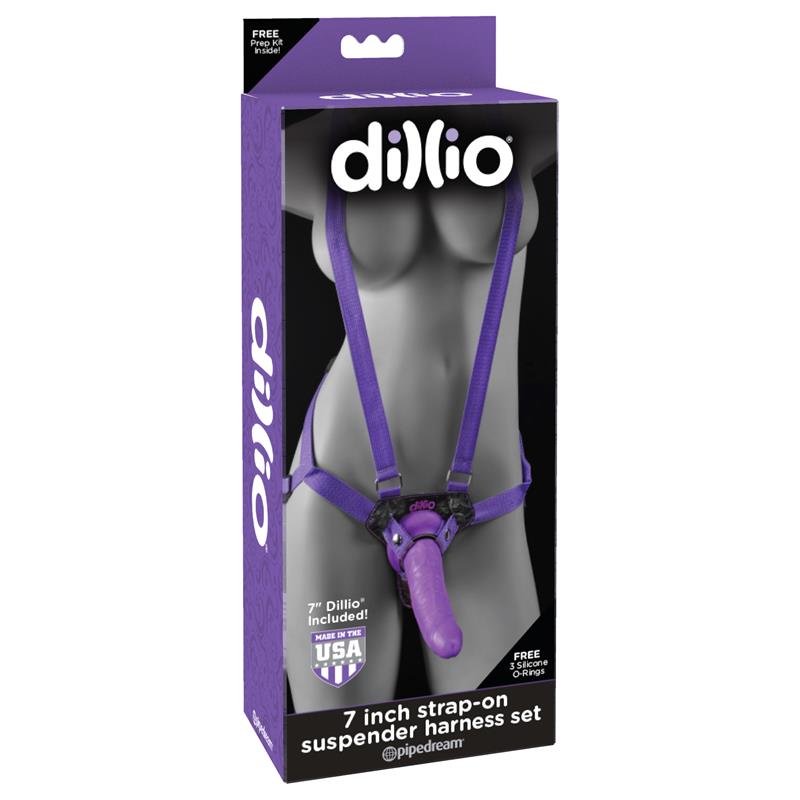 Dillio Arnes con Dildo de 19 cm Color Purpura