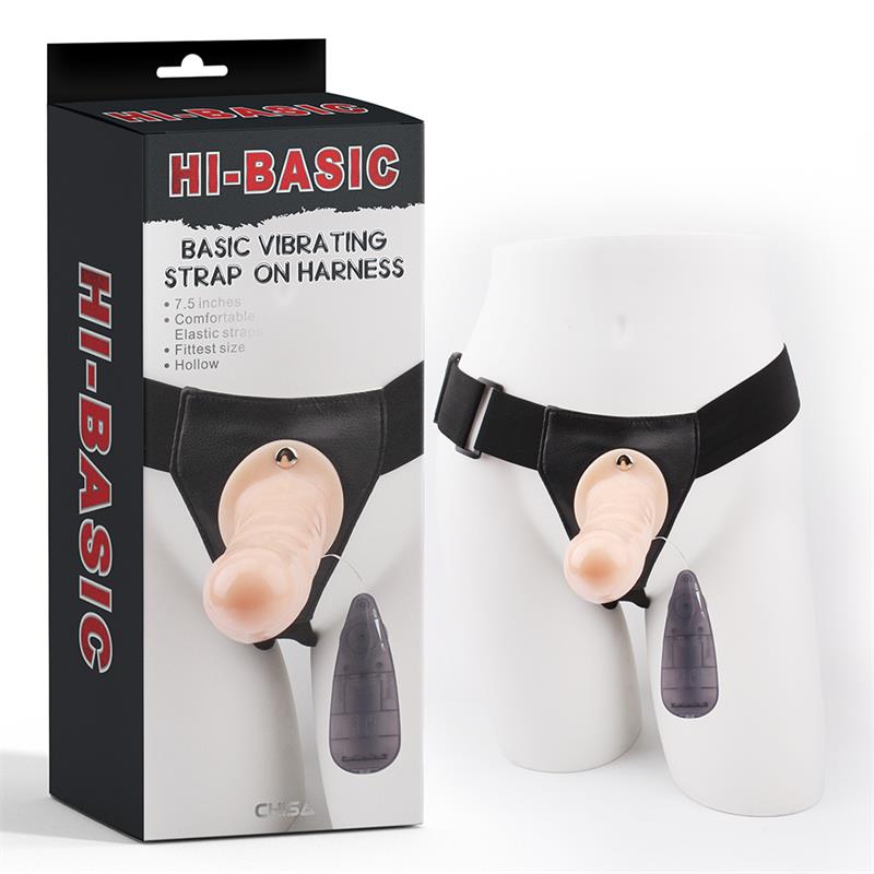 Arnes con Dildo Hueco y Vibracion 75