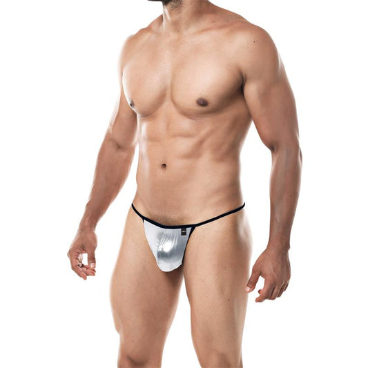 Tanga G String Provocative Plateado Skai