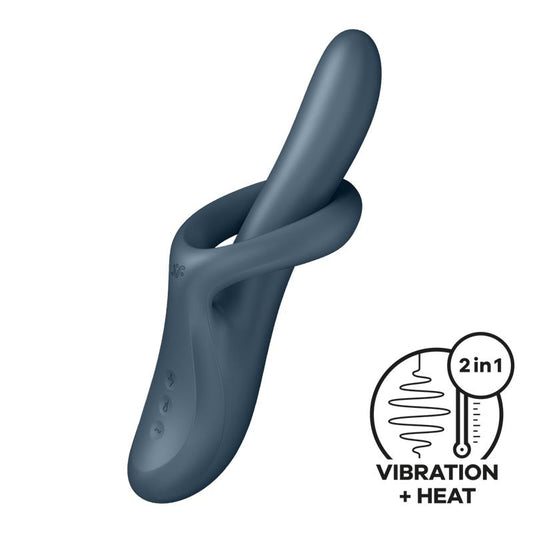 Heat Flex 4 Vibrador con Rotacion y Calor Gris